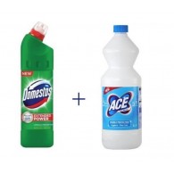 Pachet Curatenie: Domestos Pine 750ML + Ace Clor Inalbitor Regular 1L✅ .Produse de igiena si dezinfectanti profesionali ✅ 