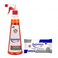 Hygienium Biocid Dezinfectant Universal Suprafete, 750 ml + Servetele Umede dezinfectante 15 buc avizat Ministerul Sanatatii✅ .Produse de igiena si dezinfectanti profesionali ✅ 