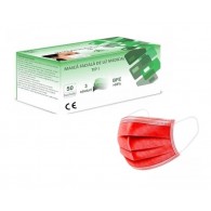 Masti medicale tip 1, 50 buc rosii Romania, Global✅ .Produse de igiena si dezinfectanti profesionali ✅ 