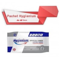 Pachet Hygienium Biocid Servetele umede dezinfectante maini 4 x 48 buc, avizat Ministerul Sanatatii✅ .Produse de igiena si dezinfectanti profesionali ✅ 