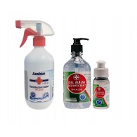 Pachet Saniblue dezinfectant maini 70% alcool 500 ml + Lebada Gel dezinfectant pentru maini Biocid 70% alcool, 500 ml + 50 ml✅ .Produse de igiena si dezinfectanti profesionali ✅ 