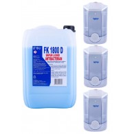 Pachet Aba Biocid Dezinfectant Sapun Lichid Antibacterian FK1800D, 10L + Hygienium Dispenser/Dozator manual pentru sapun, 1L x3buc✅ .Produse de igiena si dezinfectanti profesionali ✅ 